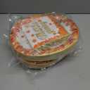 2 x 100Pcs Thanksgiving Oval Paper Plates and Napkins Set, 10" x 12" Large Disposable Party Plates for Fall Party and Thanksgiving Day