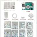 3D Puzzle Vase  200-Piece Interlocking Plastic DIY Flower Vase, Home Decor/Stress Reliever/Floral Arrangement Art, Unique Creative Gift (Light-Up Function) (Purple Blossoms)