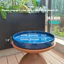 Fzfeiyy Ceramic Plant Saucer Pot Tray 14.5 Inch, Blue Planter Saucers 5 7 9 10 12 15 Inch for Indoors Outdoor, Flower Pot Saucers for Holding Water Drips and Soil
