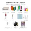 Cricut Maker 4 Cutting Machine Ultimate Beginner Sticker Making Bundle - Print Then Cut Machine with Waterproof Sticker Paper & Vinyl for Custom Stickers & Small Business, Seashell Die-Cutting Machine