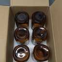 Polytun 32 oz Wide Mouth Amber Glass Mason Jars (6 Pack) - BPA Free, Air Tight, Leak Resistant - Quart Mason Jars for Canning, Storing Food, Spices, and Meal Prep