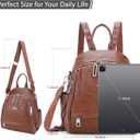 Angel Kiss Small Backpack Purse for Women,Soft Vegan Leather Roomy Backpacks,Designer Ladies Shoulder Backpack Fashion Handbag with Removable Strap,Brown