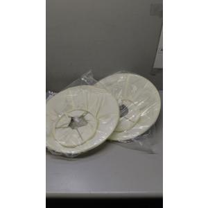 Bell Lamp Shades Set Of 2, Spider Silk Shantung for Table & Floor Lamps, Off White, 8''x16''x11''