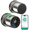 IRONZON Fingerprint Door Knob Fingerprint Door Lock with App Control Smart Door knob for Bedroom, Biometric Door Lock for Apartment Office and Garages Silver