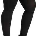 Extra Wide Thigh High Compression Socks 5XL for Women & Men, Open Toe, Opaque, Firm Support 30-40mmHg Graduated Compression Hose, Medical Compression Stockings for Varicose Veins, Edema, DVT, Black 5XL