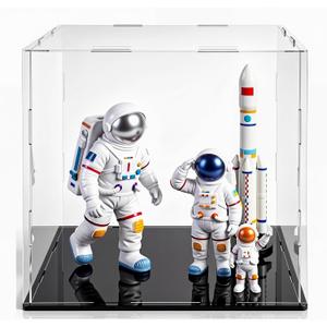 Yungyan 1 Pack Clear Self-Assembly Acrylic Display Case Transparent Dust Proof Protection Showcase for Figurine Collectibles Figures Basketball (6 x 6 x 6 Inch)