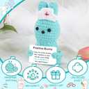 2 x JoycuFF Mini Nurse Bunny Positive Crochet Gift Graduation Nurses Appreciation Gift Thank You Nurse Week Gifts Nurses Day Handmade Animal Emotional Support Gifts