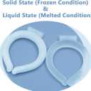 3 x Large Ice Collar - Reusable Neck Cooling Wrap for Hot Weather & Outdoor Activities, Quick Cooling Relief for Summer (Bigger Neck Cooler- Clear)