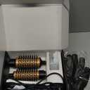 Hair Dryer Brush, 4 in 1 Rotating Round Hot Air Spin Brush Set Negative Ionic Professional Blow Dryer with Detachable Brush(2" & 1.5"), 3 Heats and 2 Speeds Rotating Blow Dryer Brush