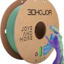 Dual Color Matte PLA 3D Printer Filament 1.75mm 2 in 1 Coextrusion 1KG Spool (2.2lbs) Multicolor PLA with Smooth Matte Finish for FDM 3D Printers - Green Purple