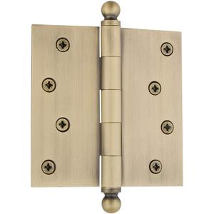 Nostalgic Warehouse Ball-Tip Residential Door Hinge with Square Corners