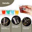 Byvivace 500Counts 1OZ. Disposable Shot Glasses Hard Plastic Shot Cups Gold Glitter Mini Shot Glasses for Tequila, Jello Shots, Liquor, 1Ounce Small Cup for Sauce, Dips, Shot Cups for Party