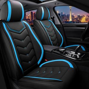 Car Seat Covers for Honda Civic 2000-2025, Stylish Sport Seat Cover, Premium Nappa Leather Car Seat Cover. Automobile Seat Covers Sets.(Standard 2 Seats/Black Blue)