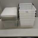 IRIS USA WeatherPro 19 Qt Storage Bins with Lids, 6 Pack, BPA-Free Plastic Gasket Box with Tight Latch and Seal, Stackable Nestable Tote Tub - Clear/Black