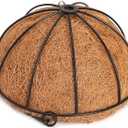 Hanging Wrought Iron Balcony Flowerpot Metal Wall Hanging Planter Flower Basket Hanging Plant Basket Flower Holder for Room Office Dining Room and Other Occasions (Size : A)