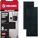 VELCRO Brand Heavy Duty Fasteners | 4x2 Inch Strips with Adhesive 8 Sets | Holds 10 lbs | Black Industrial Strength Stick On Tape | Indoor or Outdoor Use (VEL-30703-USA), 8 Count (Pack of 1)