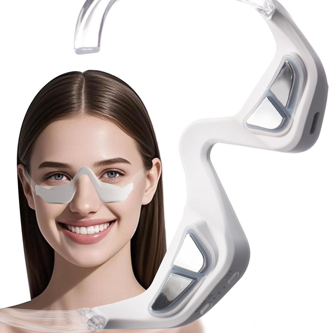 Under Eye Light Therapy Device, Red Light Therapy Glasses, 3 Modes Microcurrent Eye Massager, Red Light Eye Mask for Eye Bags Dark Circles Puffiness Wrinkles Fine Lines