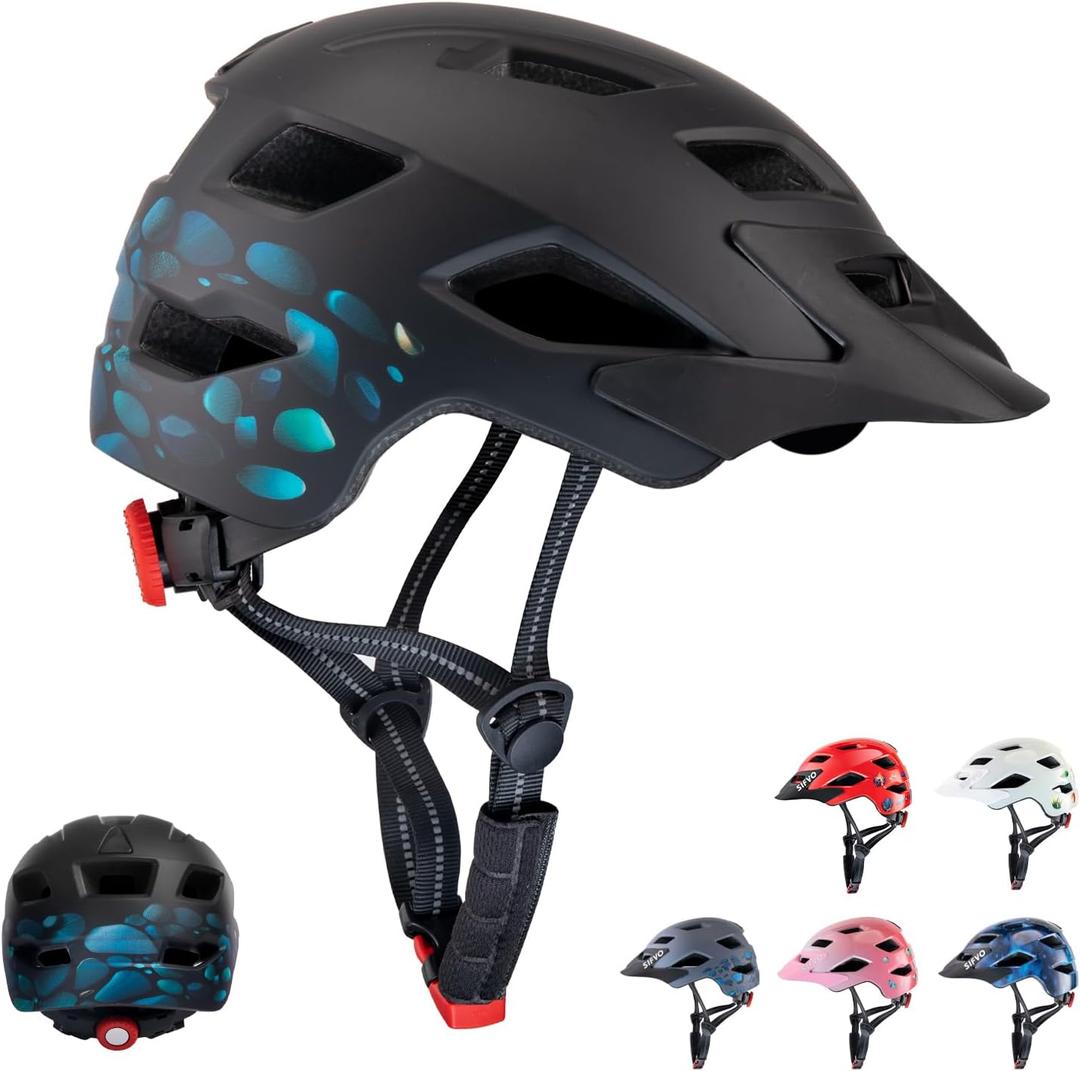 Kids Helmet, SIFVO Kids Bike Helmet Boys and Girls Bike Helmet with Cool Visor Helmet for Kids 5-14, Kids Bike Helmets Youth Bike Helmet Adjustable & Lightweight Medium: 19.69"-22.44"(50-57cm)