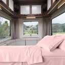 RV-Sheets (70" X 80") RV Camper King Sheet Set 400 Thread-Count 100% Egyptian Bedsheet Motorhomes, RV, Camper, Boat, Soft-Luxury-Breathable 15-Inch Deep Pockets 4-Piece RVSheets - Pink Solid