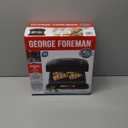 George Foreman 4-Serving Removable Plate Electric Grill and Panini Press, George Tough Non-Stick Coating, Drip Tray Catches Grease, Black