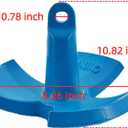 XIALUO Marine River Anchor Kit 20 lb Blue PE Coated Kayak Anchor Accessories with 50 ft Rope for Fishing Kayaks, Canoe, Jet Ski, SUP Paddle Board and Small Boats