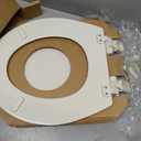 Mayfair Cassel Slow Close Toilet Seat, Easy Clean, Non Slip Premium Wood Seat, Easy Install, Made in USA, Round, Biscuit