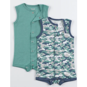 Hanes 2-pack Ultimate Sleeveless Rompers for Baby | 60% Cotton, Snap Closure