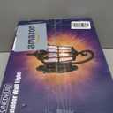 LONEDRUID Dusk to Dawn Sensor Outdoor Wall Light Fixtures Black Roman 17.71" H Exterior Wall Lantern Waterproof Sconce Porch Lights Wall Mount for House Garage Doorway, ETL Listed (Black & Gold Trim)