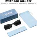 Retro Cat Eye Square Sunglasses for Women Trendy Metal Frame Vintage UV400 Protection FZN901