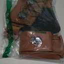 Adult Men Wade Costume Belt with Pouches Bag Brown Leather Adjustable Waist Belts Halloween Cosplay Props (Small)