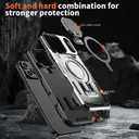 Designed for iPhone 17 Pro Max Case, Full Camera Protection, Built-in Invisible Kickstand, Heavy Duty Rugged Case with Dual-Layer Shockproof, Wireless Charging Compatible (Gray)
