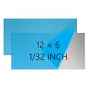2 Pack 304 Stainless Steel Sheets Metal, 12" x 6" x 1/32" (0.8MM) Sheet Metal, Food Grade Steel Plate Perfect for DIY, Kitchen & Crafts, Corrosion Resistant for Automotive & HVAC
