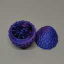 ELORION 12 3D Printed Articulated Fidget Figure in 5 Dragon Egg, Prefilled Egg with Dragon Inside, Easter Basket Stuffer Gift (Purple)