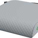 Extra Large Memory Foam Seat Cushion - Wheelchair Cushion Pad, Anti-Slip, Removable Strap, Coccyx Pain Relief, 19 X 17 X 3 (Gray)