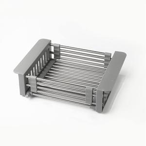 Sink Holder Stainless Steel Telescopic Basket Telescopic Sink Rack Dishwashing Basket Dish Sink Rack Kitchen Rack Daily Use