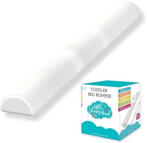 Little Sleepy Head Bed Bumper for Toddlers | Toddler Bed Rail | Toddler Bed Rail with Soft Cover | Foam Safety Rail with Stay-Put Cover | Twin Bed Bumper for Toddlers for Home or RV (1-Pack)