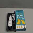 LuckyTail Pet Nail Grinder for Dogs and Cats - Super Quiet and Low Vibration Electric Dog Nail Grinder with 2 LED Lights - USB Rechargeable and Cordless - 2 Speeds - Small to Large Pets (White)