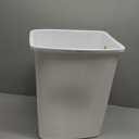 Rubbermaid Small Kitchen Bathroom Trash Can, 9 Gallons, White, Waste Basket for Under Counter/Kitchen/Office/Bedroom/Bathroom