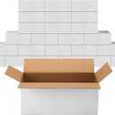PETAFLOP 8x6x3 Shipping Boxes Set of 25, Small White Cardboard Mailer Box for Packing, Mailing, Business