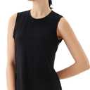 Women's Open Back Workout Tops - Sleeveless Yoga Tank Tops for Women, Moisture-Wicking Athletic Shirts for Running (Black, XXXL)