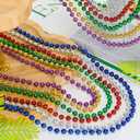 2 x Mardi Gras Beads, 24PCS Metallic Colorful Bead Necklace Party Favors, 6 Kinds of 33" Beaded Necklace Costume Women Men Stuff, Festival Parade Throw Accessories for Wedding Birthday Celebrations