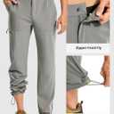 TBMPOY Men's Lightweight Hiking Pants Quick Dry 4 Pockets Stretch Water Resistant Travel Fishing Convertible Zip Cargo Jogger (Gray)