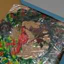 Cardinal Wind Spinner, 3D Wind Spinners Outdoor Metal Clearance, 12 Inches Green Garden Bird Spinner Hanging Yard Art, Large Colorful Spinning Wind Catcher, Wind Sculpture Spinifity Ornaments Gifts