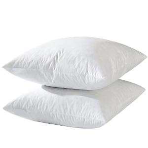 20x20 Decorative Throw Pillow Inserts-Down Feather Pillow Inserts-Square-Cotton Fabric-Set of 4-White.