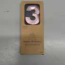 BEAN LIEVE 2.76 Inch Rose Gold Number Candles 3 - Diamond Birthday Cake Candles with Metallic Finish for Party, Anniversary, Graduation Decorations.