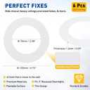 uxcell 6Pack Goof Rings for 3" Recessed Lights, 3" ID 4.7" OD Steel Flat Goof Trim Ring Can Light Cover Plate Flush Mount Can Converter for Ceiling Wall Hole Decorative, Matte White