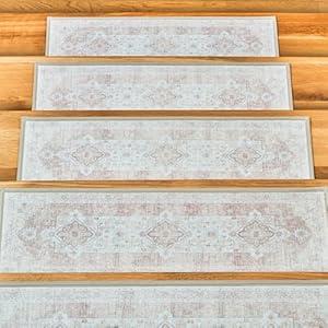 Carpet Stair Treads Non-Slip Light Grey  9x30 (15-Pack) Runners for Wooden Steps
