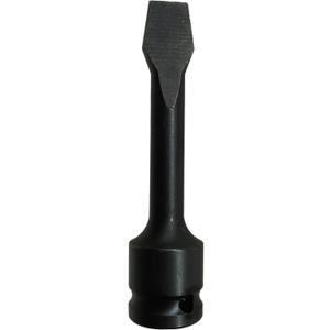 1/2-inch Drive Slotted Screwdriver Bit Socket, Heat-Treated Cr-Mo Alloy Steel, 1/2" Width x 5/64" Thickness Tip