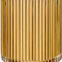 Makeup Brush Holder Organizer,Toothbrush Holders,Desk Pen Pencil Holder,Multifunctional Vintage Glass Brush CupL/Gold/A3-7-US (Large)