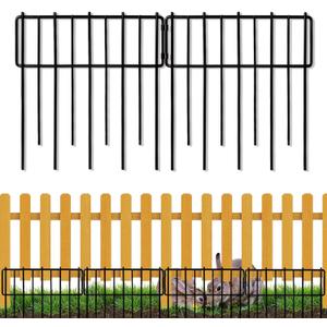 Animal Barrier Fence, 12In(H) x 28.00Ft(L) Upgrade 1.26 in Gap Decorative Fences No Dig Fence for Rabbit and Dog, Rustproof Metal Wire Garden Fence Border for Garden Patio Landscaping,26 PCS